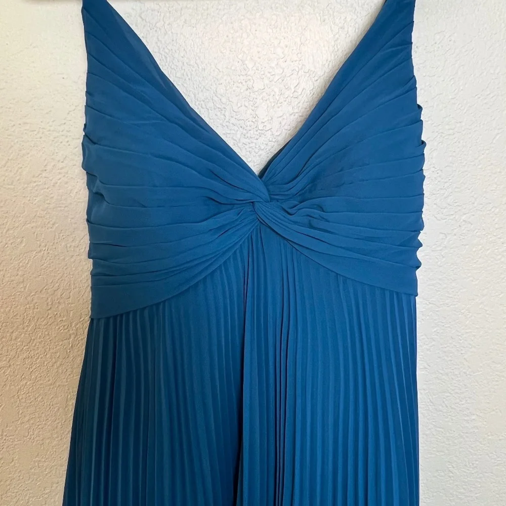 NWT - AZAZIE Raychelle Sz A18 Ink Blue Chiffon Bridesmaid Dress - Picture 7 of 15